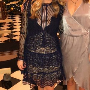 Self portrait long sleeved dress